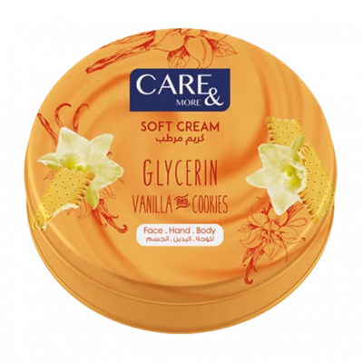 CARE & MORE GLYCERIN VANILLA AND COOKIES HAND & BODY SOFT CREAM 125 ML